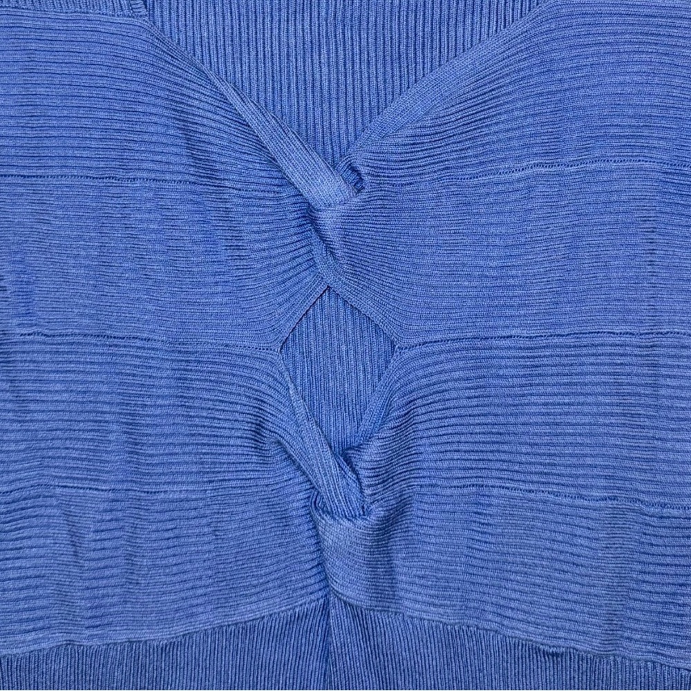 VENUS | NWOT | Blue Cutout Long Sleeve Ribbed Bodycon Sweater Dress Sz Medium - Picture 10 of 10